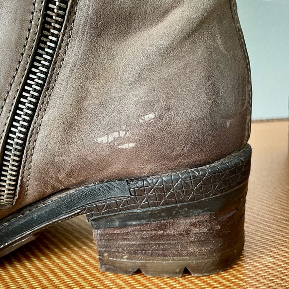 A.S. 98 Brown Leather Ankle Boots Studded Straps & Chunky Heel Size EU 40 - Picture 10 of 14